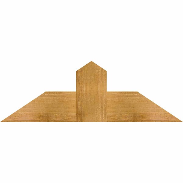 Ekena Millwork Portland Rough Sawn Timber Gable Bracket, Western Red Cedar, 36"W x 12"H x 2"D x 6"F, 8/12 Pitch GBW036X12X0206POR00RWR - main